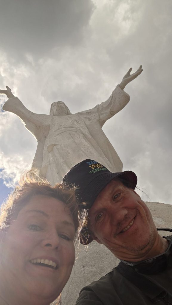 Ankunft bei der Jesus-Statue